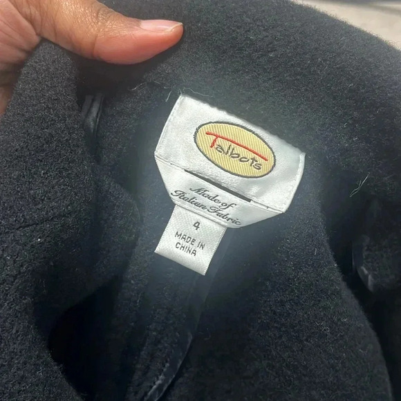 Women’s Talbots Italian Wool Black Blazer Jacket Size 4 - Picture 5 of 10